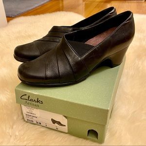 NEW Clark’s Sugar Spice black leather shoes